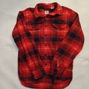 Levi's Red Plaid Button Down Shirt